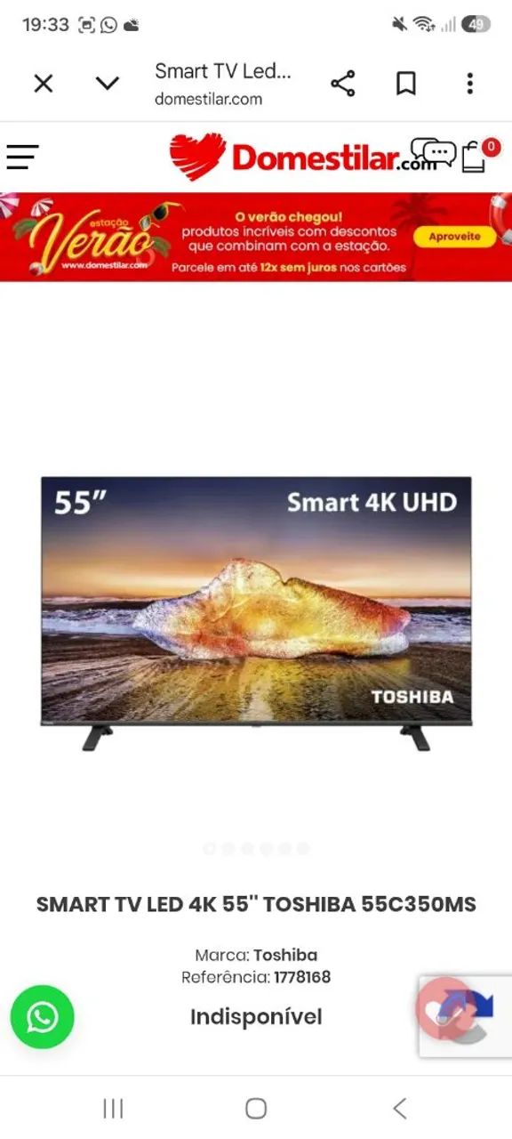 Tv toschiba tela quebrada 