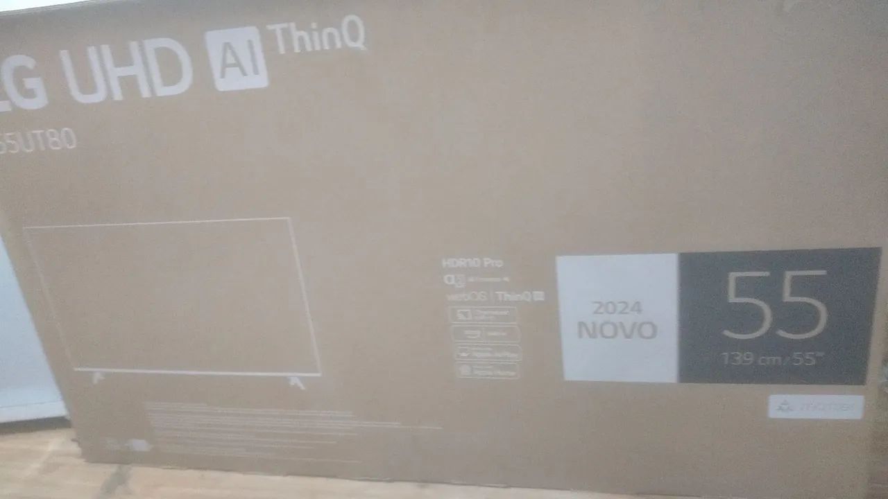 Smart TV LG 55 polegadas 4K borda infinita comando de voz com Alexa na caixa completa