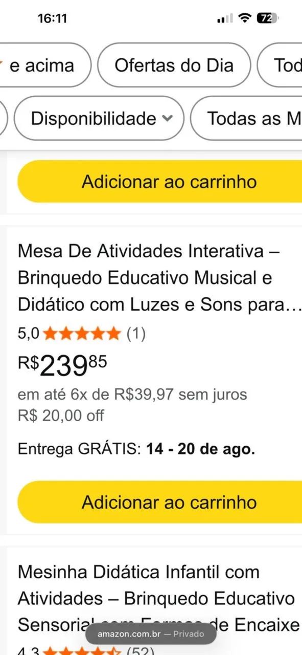 Mesa interativa para crianca
