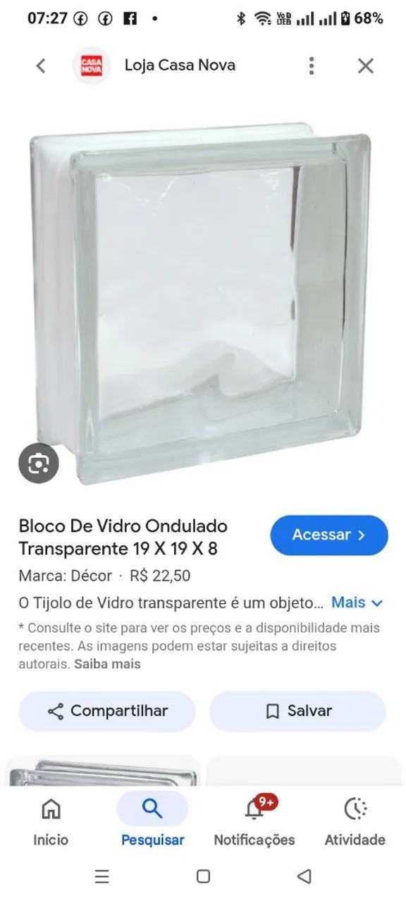 Tijolo de bloco de vidro 401276401175777280