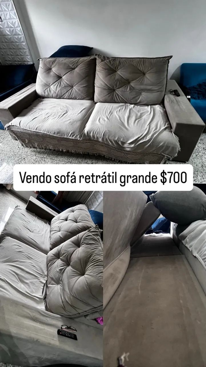 Sofá retrátil 4 lugares 