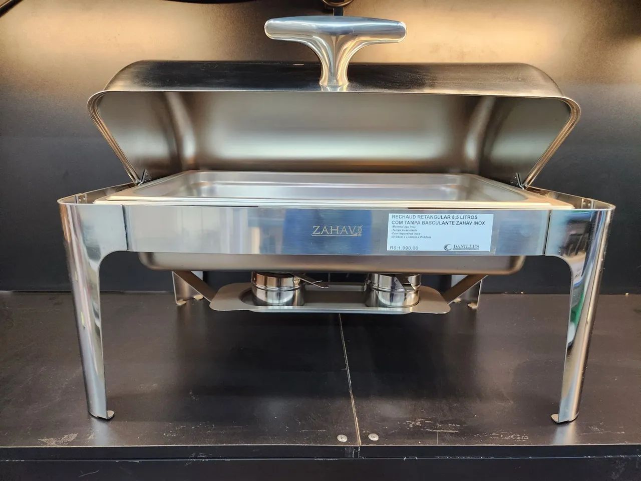 Rechaud retangular 8,5L - zahav inox - Foto 3