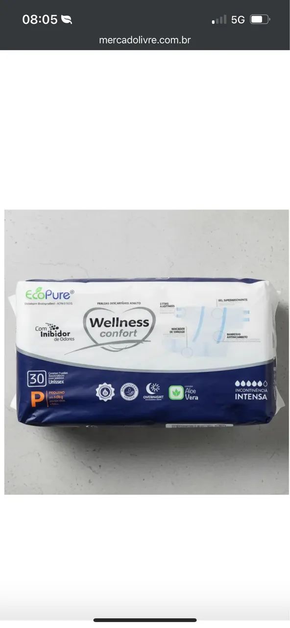 Fralda wellness P adulto 