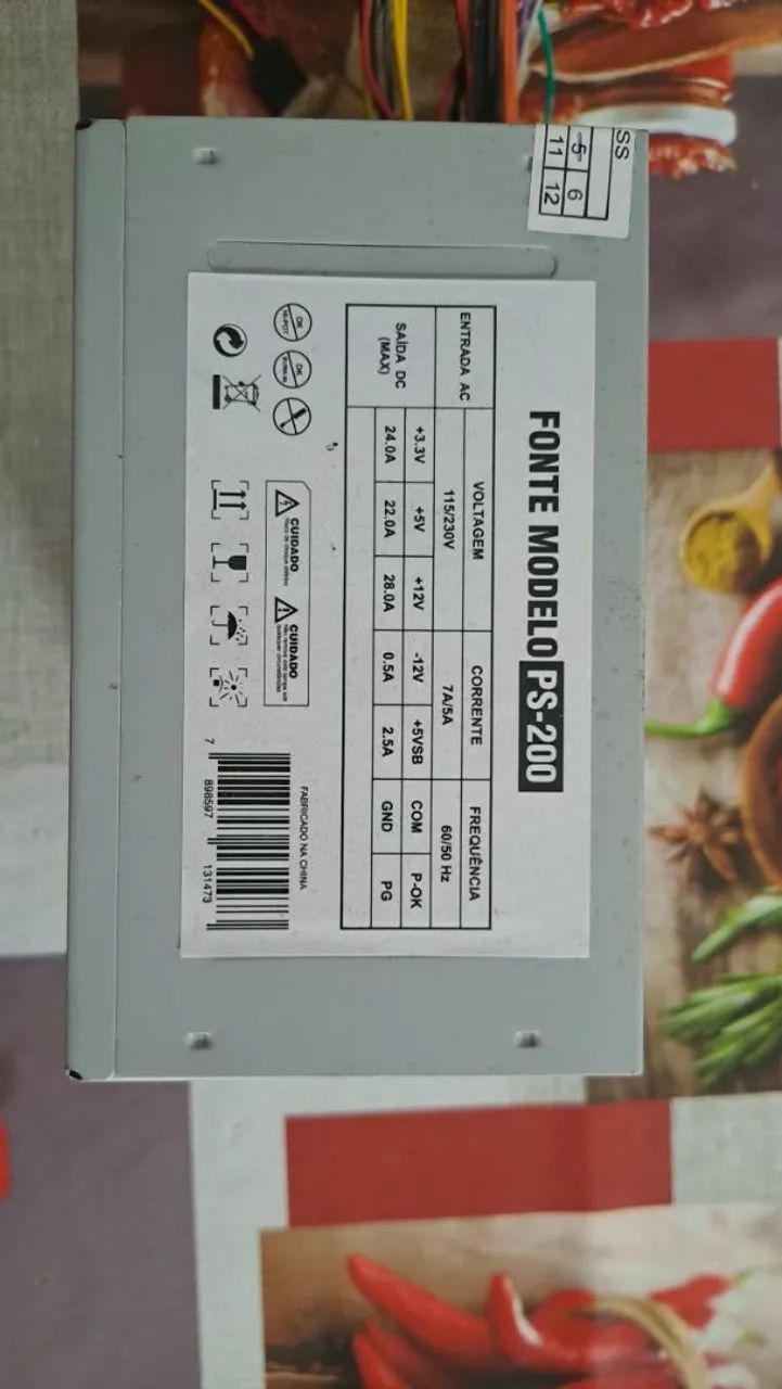 Kit placa mãe GM-H61D3 DDR3 e fonte ATX  - Foto 3