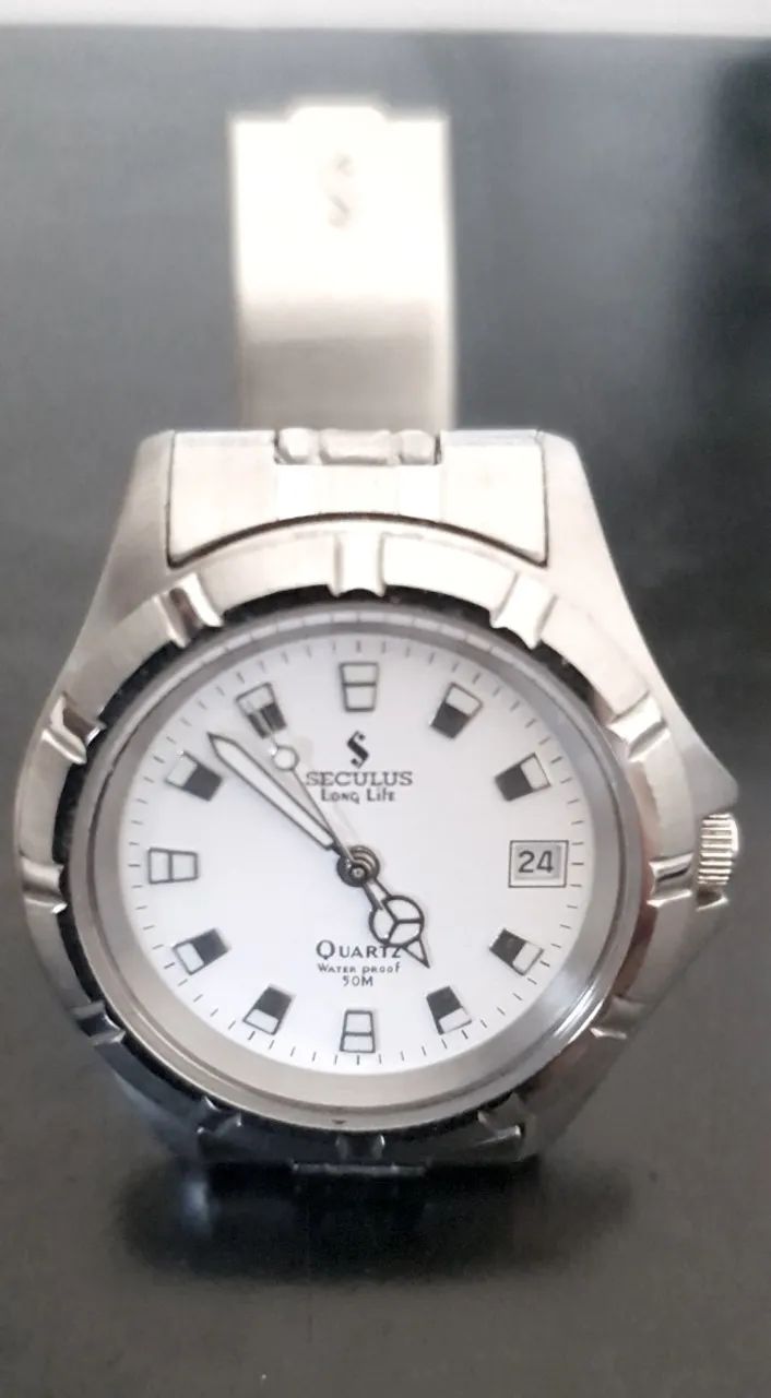 Relógio Seculus Long Life Prateado - Revisado e com Bateria Nova