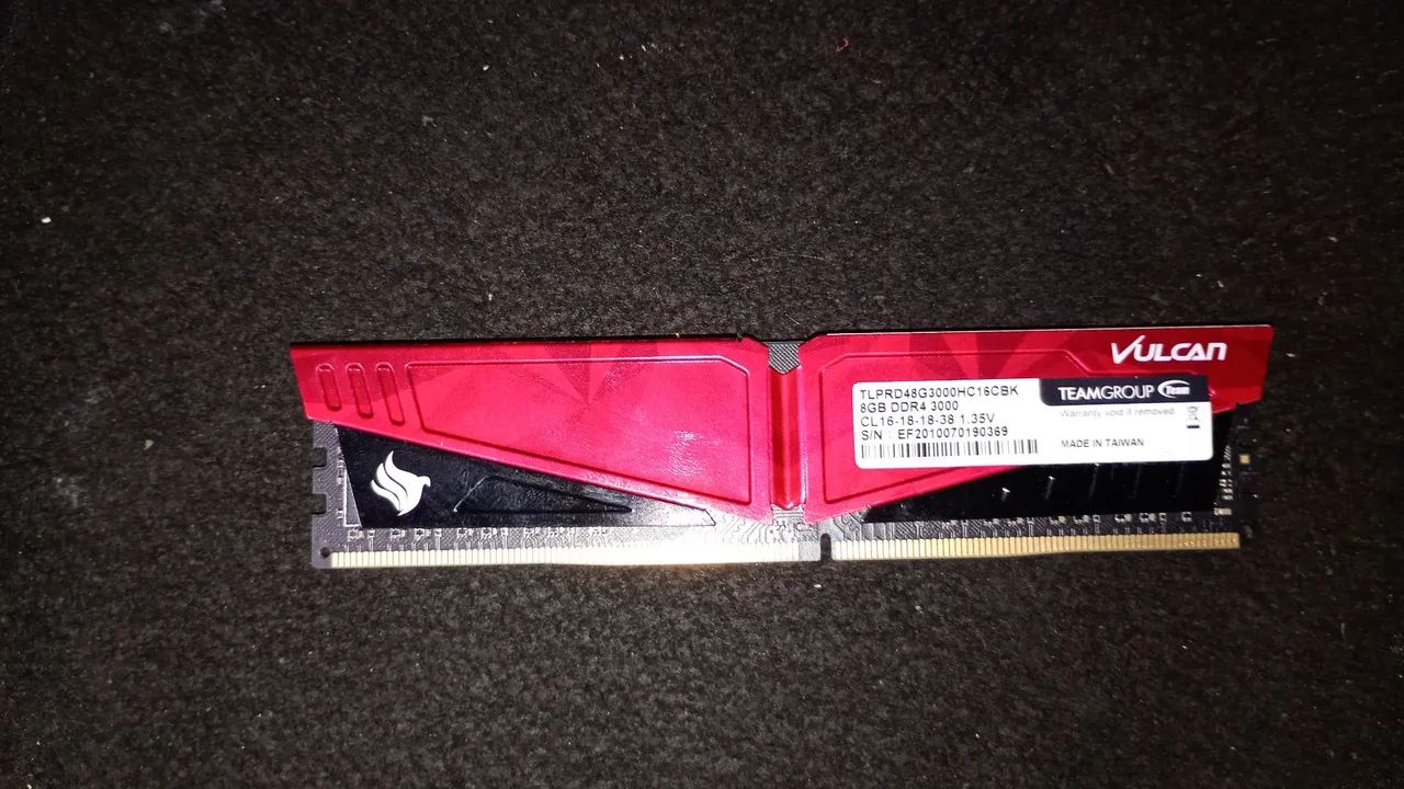 Memória Ram DDR4 8G 3200 T-FORCE VULCAN 