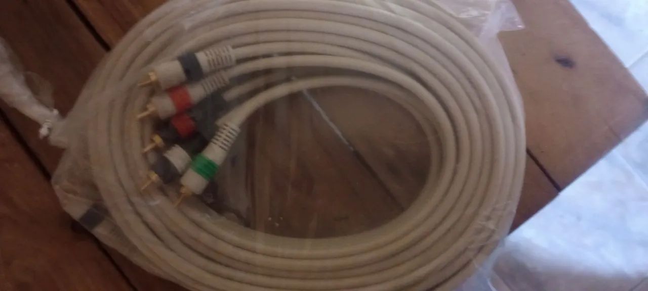 Cabo componente áudio E, áudio RCA alta resolução 3mts 
