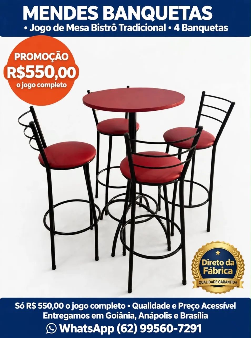 Mesa bistrô qualidade premium  - Foto 2