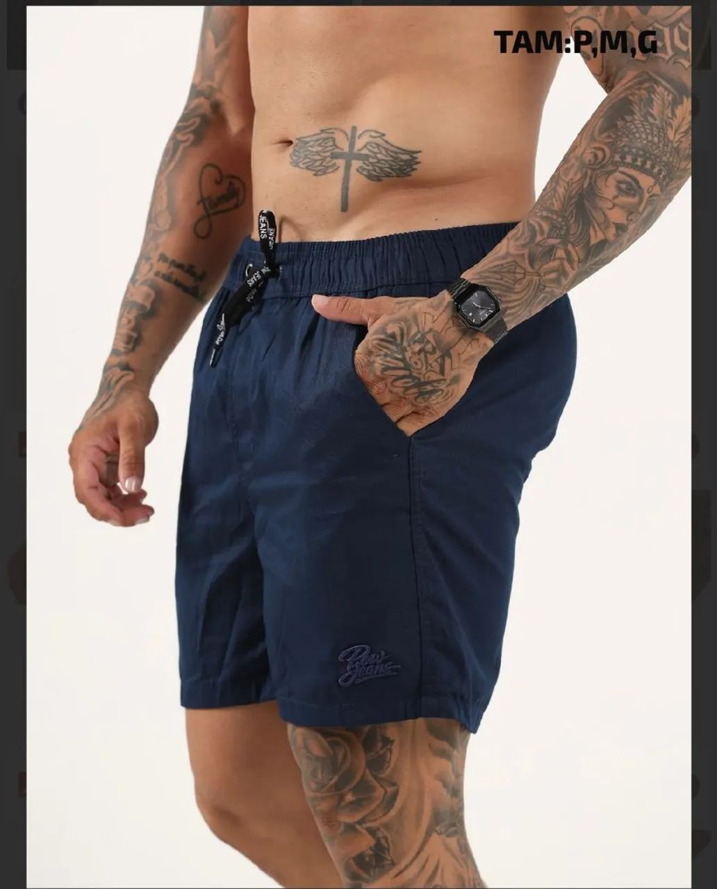 SHORTS MAURICINHO DE SARJA - Foto 4