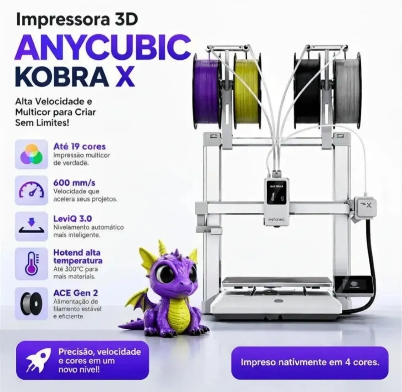 Impressora 3d Anycubic Kobra X - Foto 3