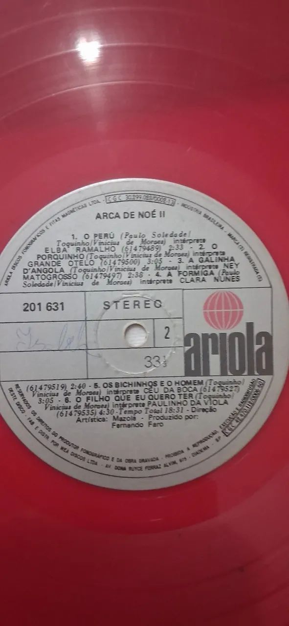 Lp Vinícius de Moraes "a arca de Noé 2" vinil red. Usado - Foto 4