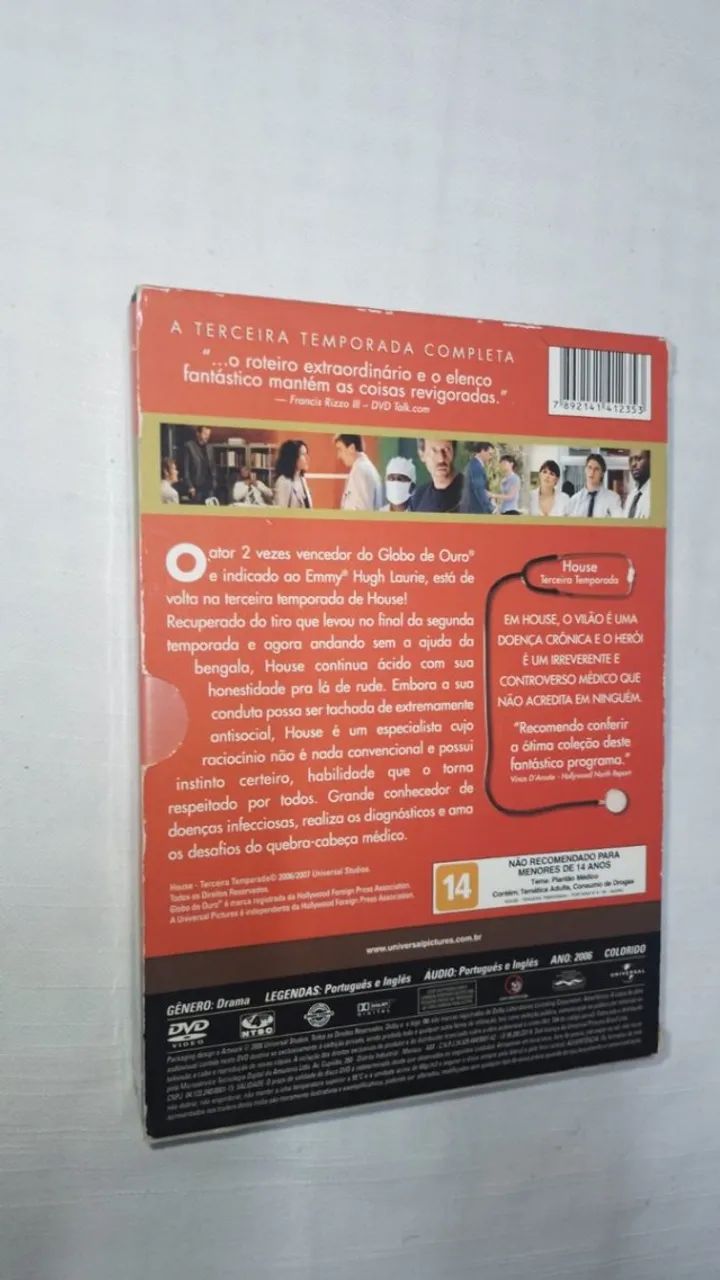 DVD Box House - Terceira Temporada - 6 Discos ( 15515 ) - Foto 2