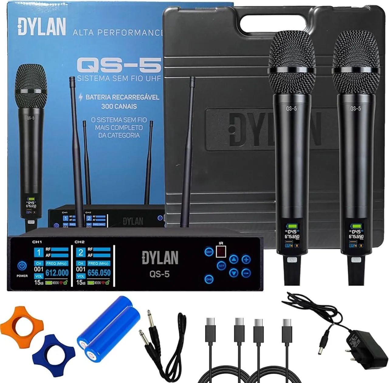 Microfone Dylan QS-5 Pro NOVO/LACRADO