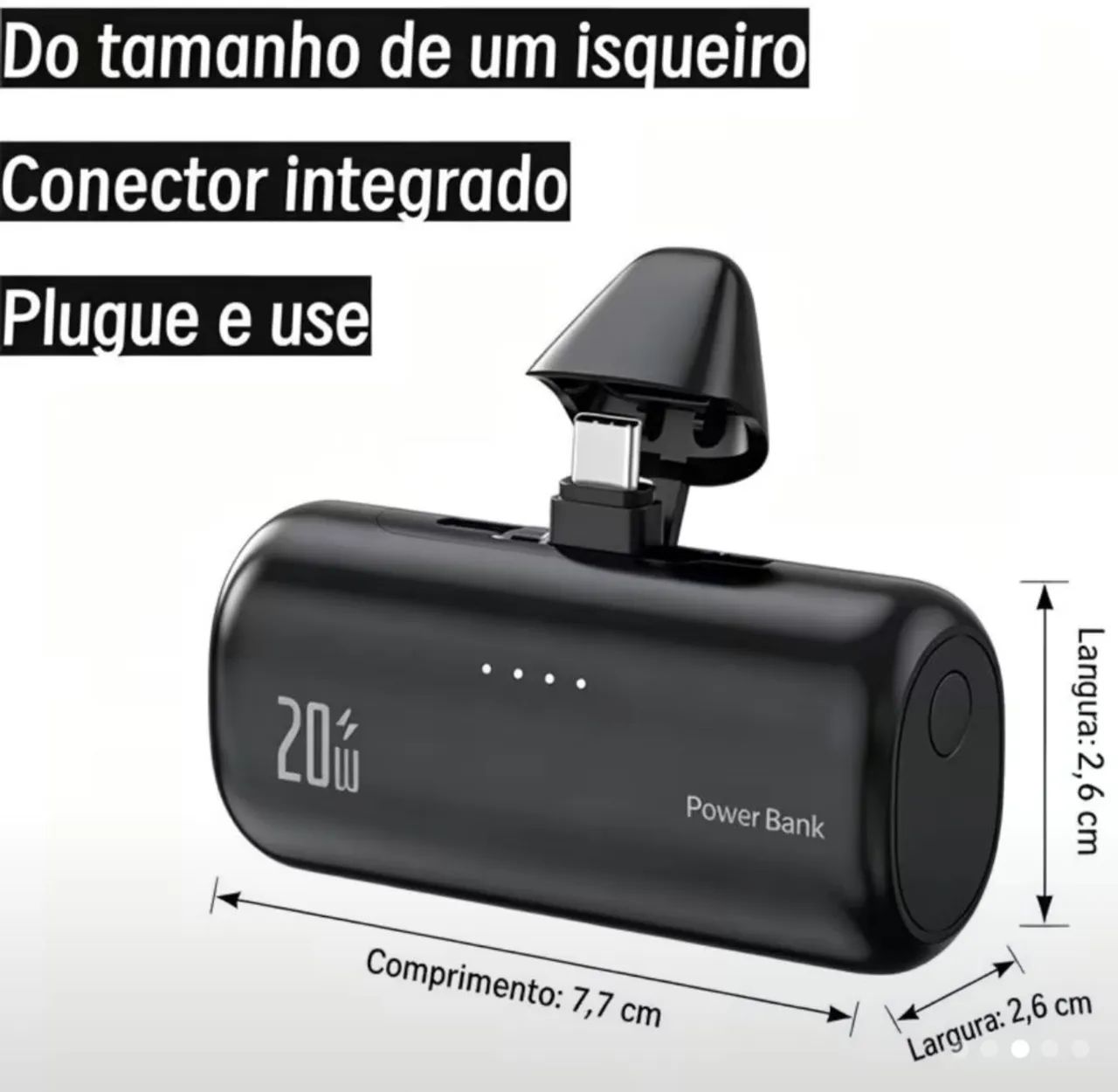 Mini Power Bank / Carregador portátil - Foto 5