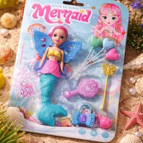 Boneca da sereia e acessórios