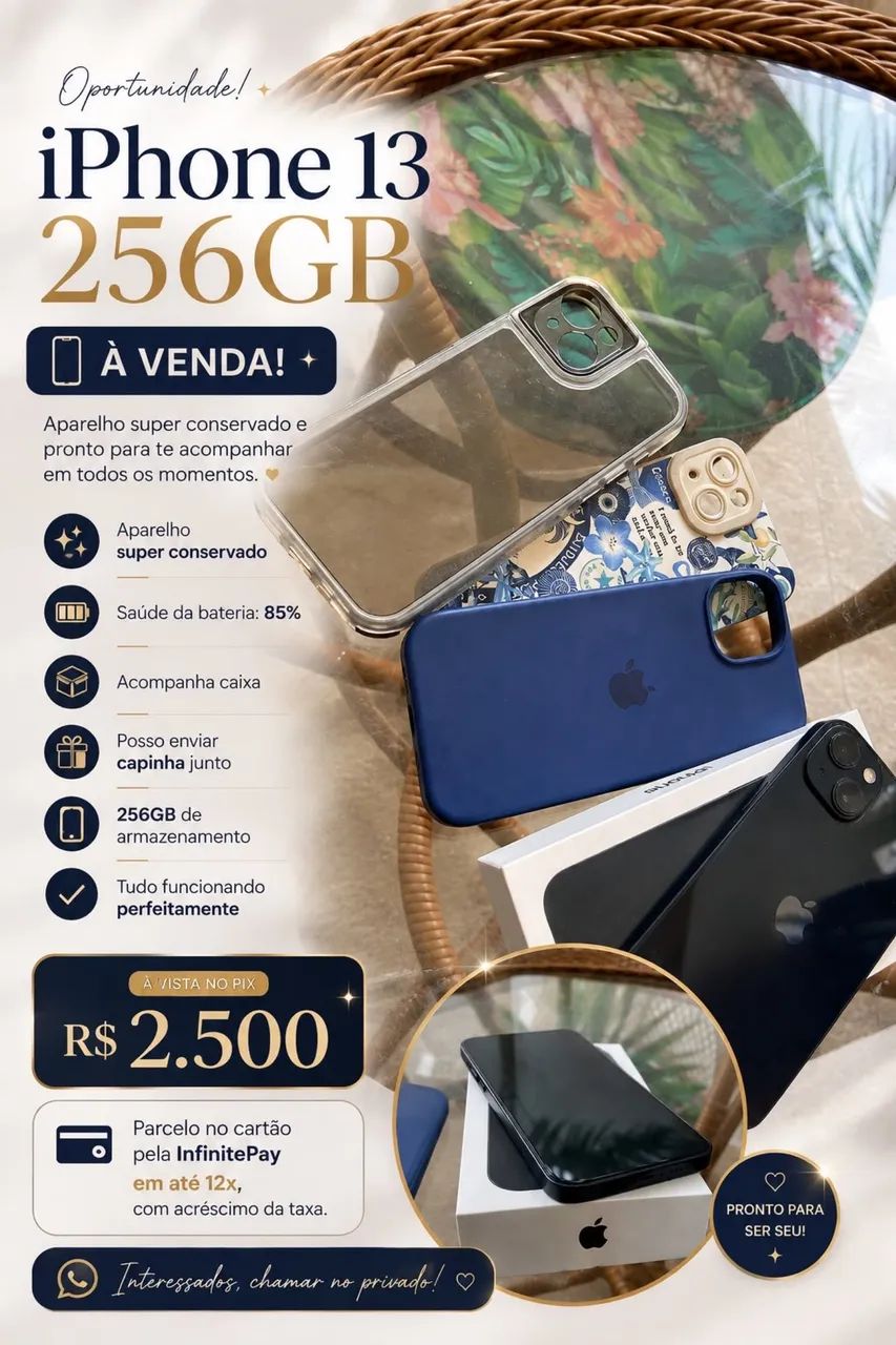 ? IPhone 13 256GB á venda! 
