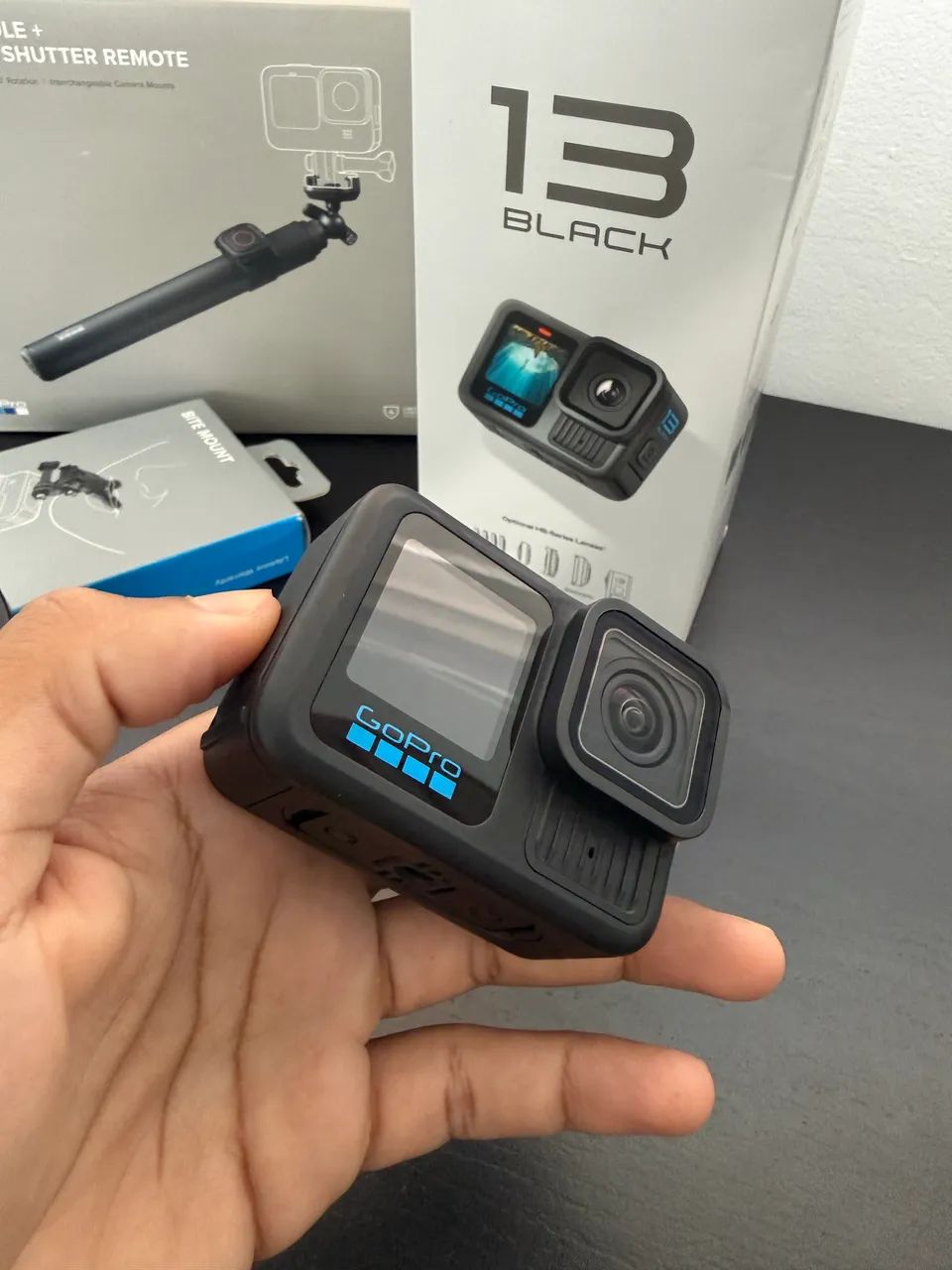 GoPro Hero 13 Black+Bastão Extensor com Controle Remoto À Prova D'água+Suporte Bite Mount - Foto 3