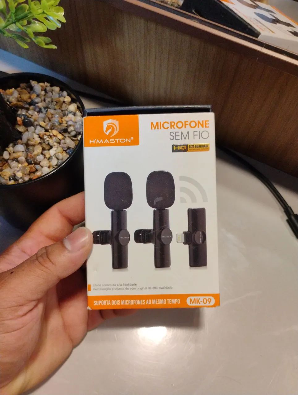 Microfone de lapela para iPhone 