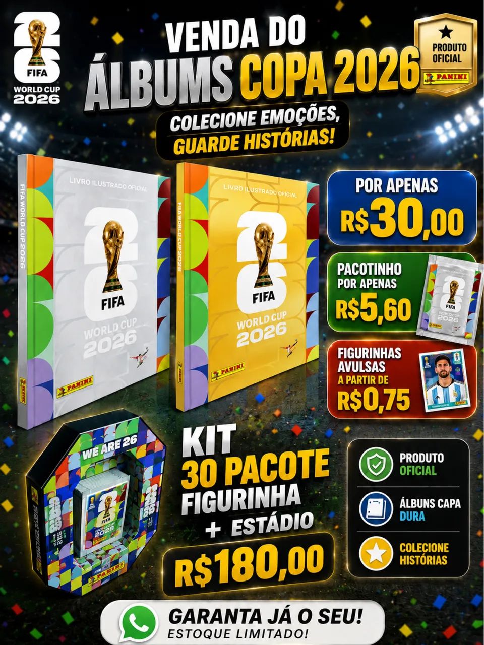 Figurinhas Avulsas Copa do Mundo 2026