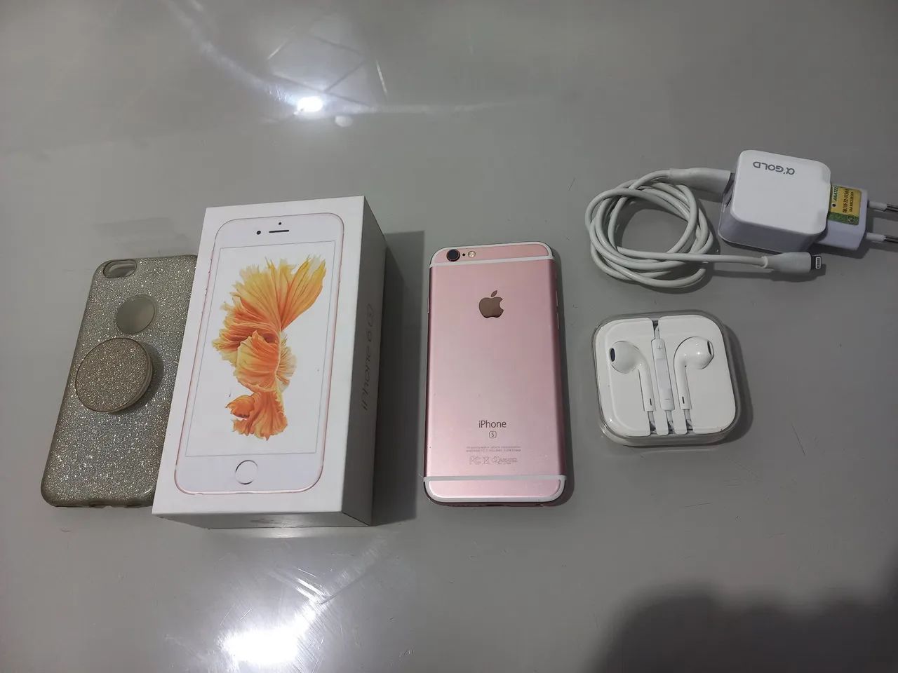 iPhone 6s 32GB Original Rose Gold + Caixa e Acessórios - Único