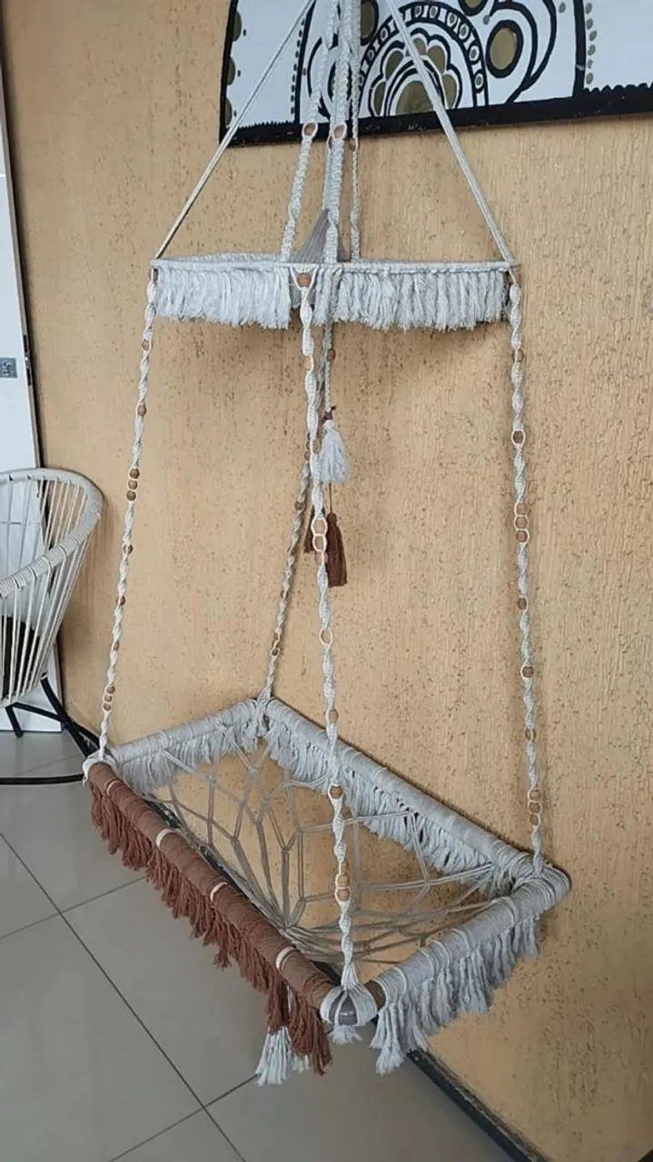 Cama de gato de macramê - Foto 3