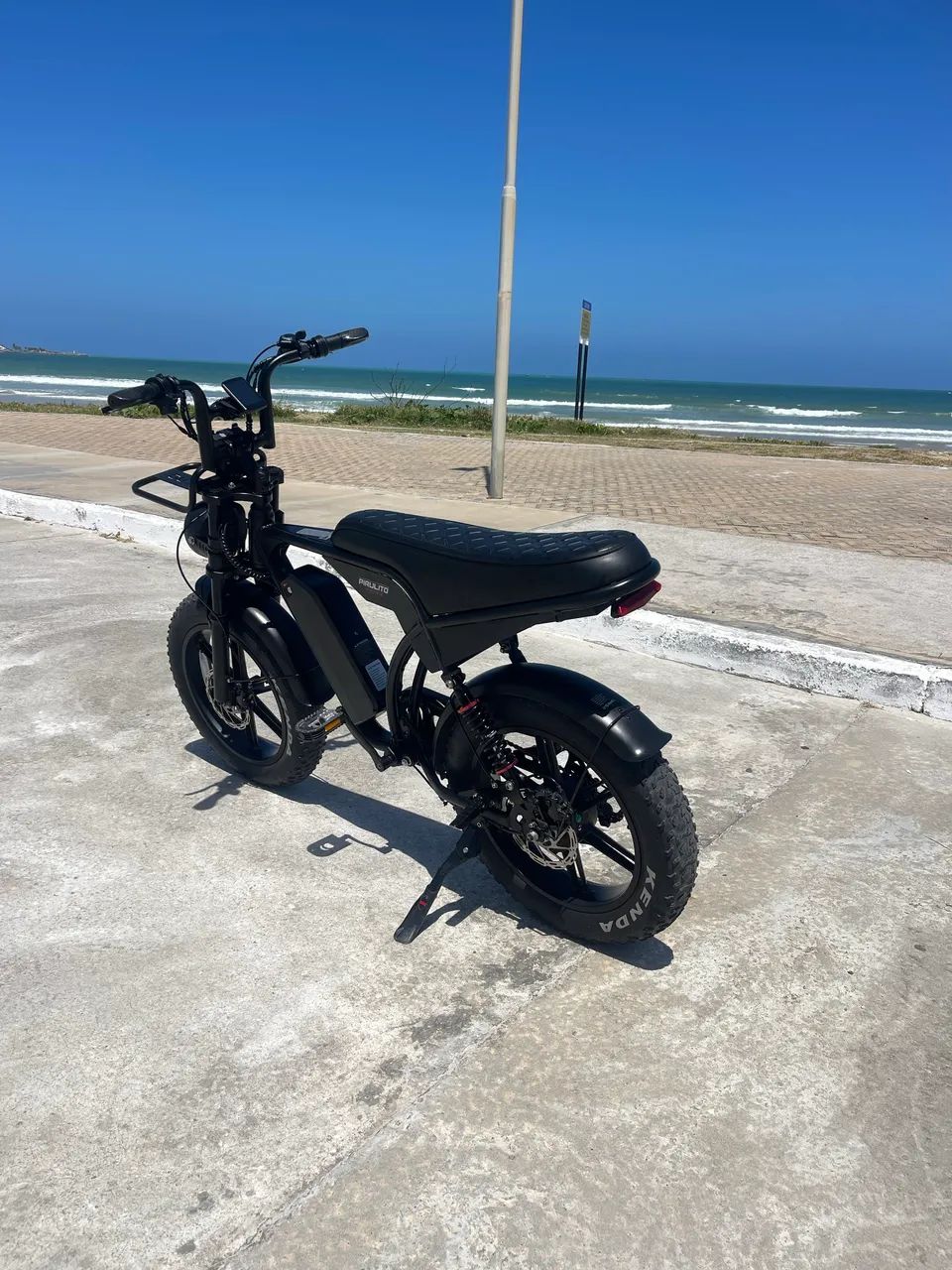 Bicicleta elétrica V8 1.000w bem nova!  - Foto 4