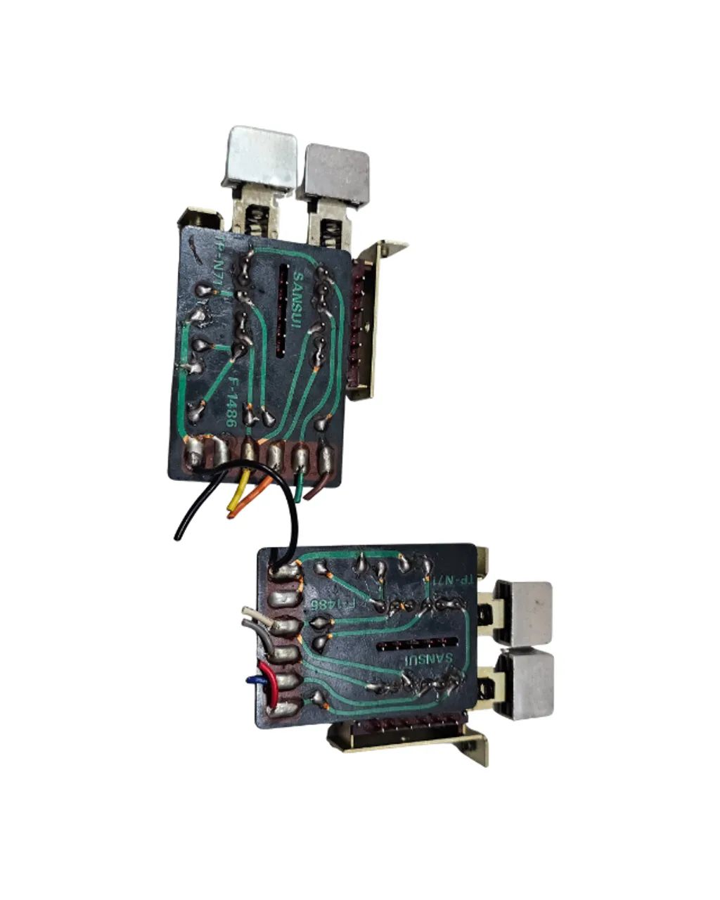 BSV77062 Kit 2 Placas Chaves Knobs Filter Do Receiver Sansui Qrx5500 - Foto 2