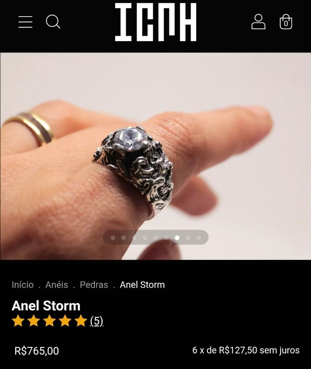 Anel storm prata zircornia  - Foto 5