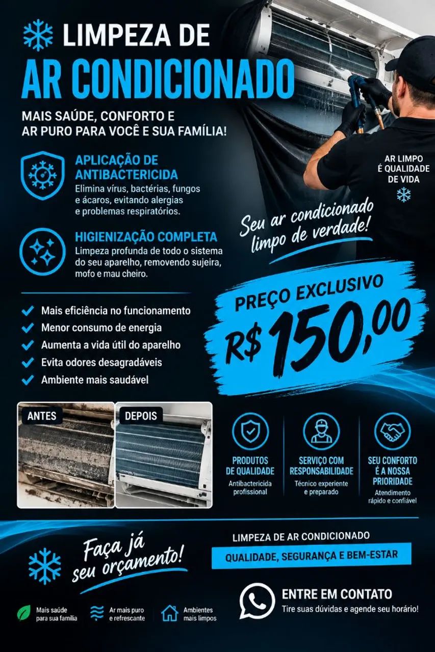 Limpeza de ar condicionado 