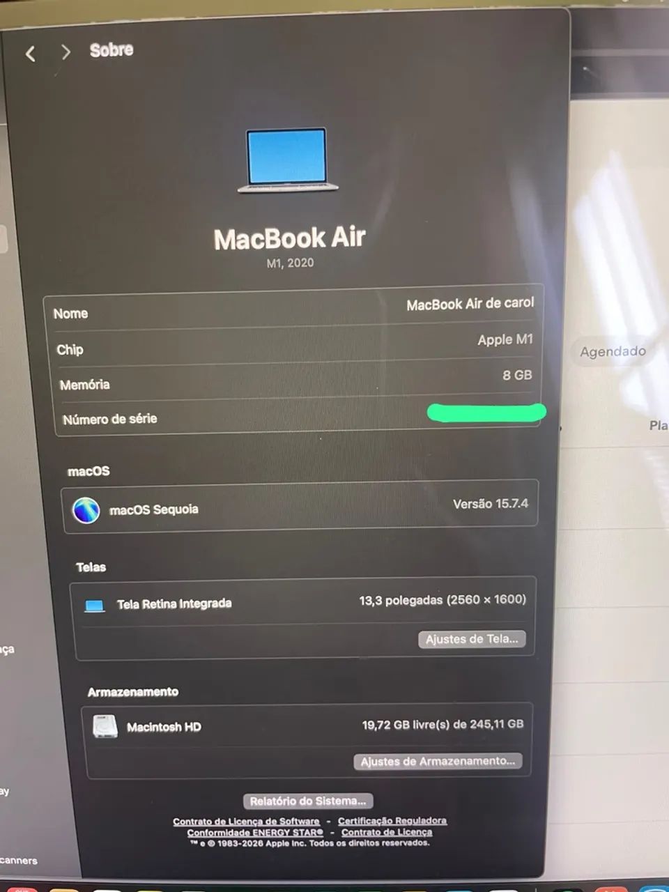 MacBook (notebook) air M1 2020 - Foto 4