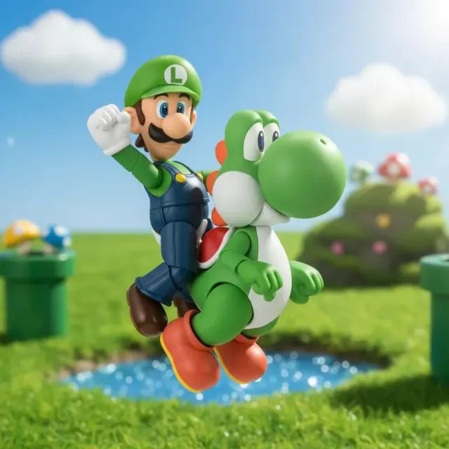 Figura de ação S.H.Figuarts Yoshi (SUPER MARIO)  - Foto 4