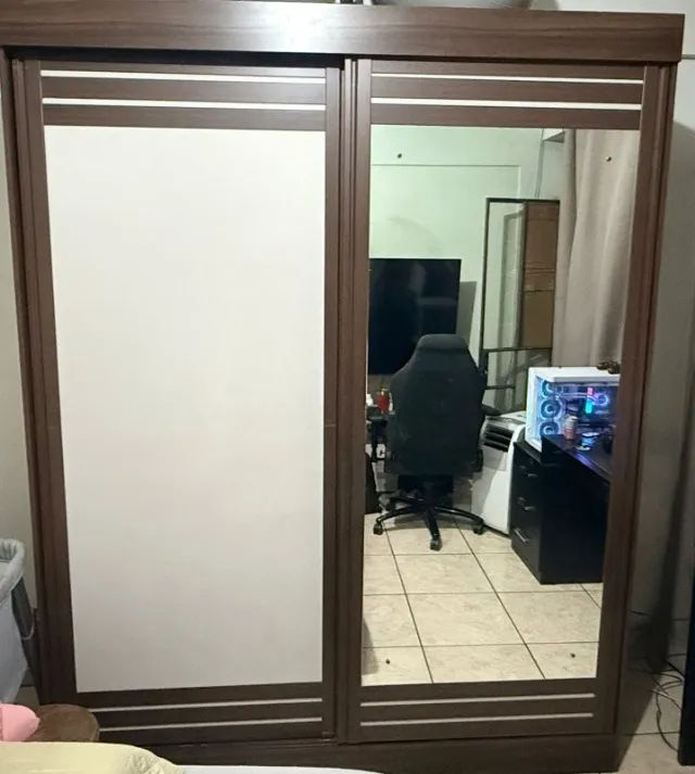 Guarda-Roupa 2 Portas Casal Com Espelho