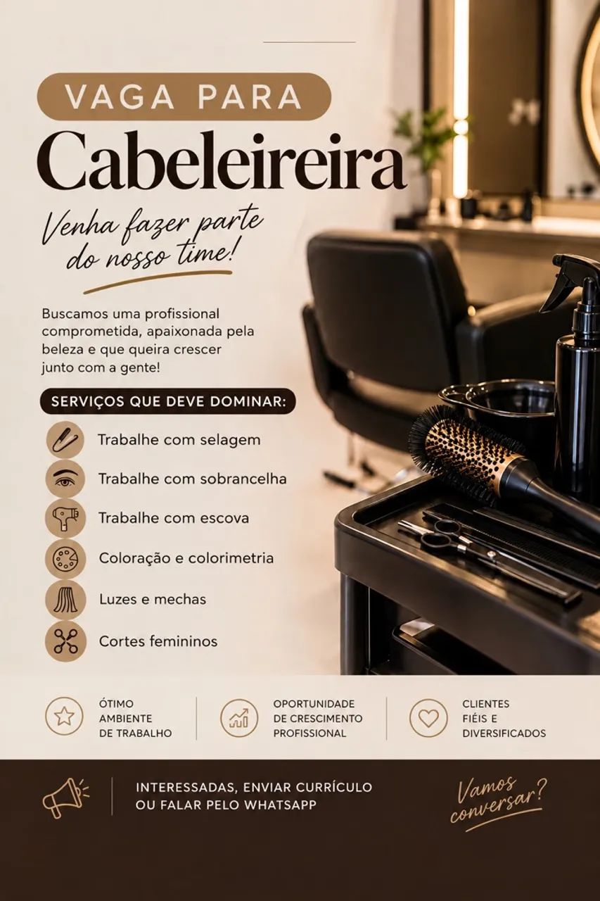 Vaga de CABELEIREIRA 