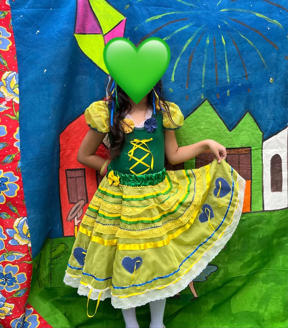 Vestido Festa Junina Brasil Copa 