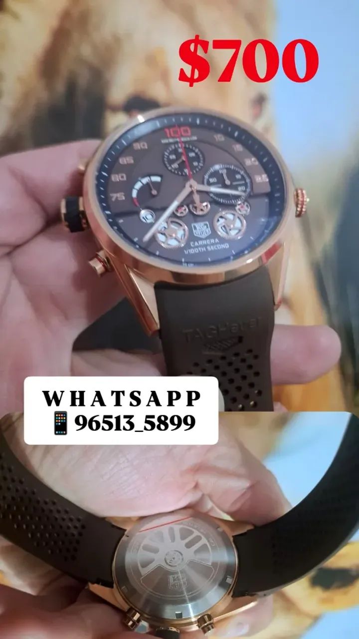 Relógio TAG HEUER MIKRO PENDULUM MULTIFUNCIONAL PULSEIRA MARROM - Foto 2