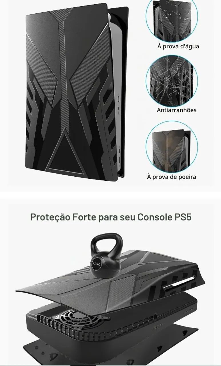 Capa de proteção Sony PS5 Fat - Zerada na caixa - Foto 3