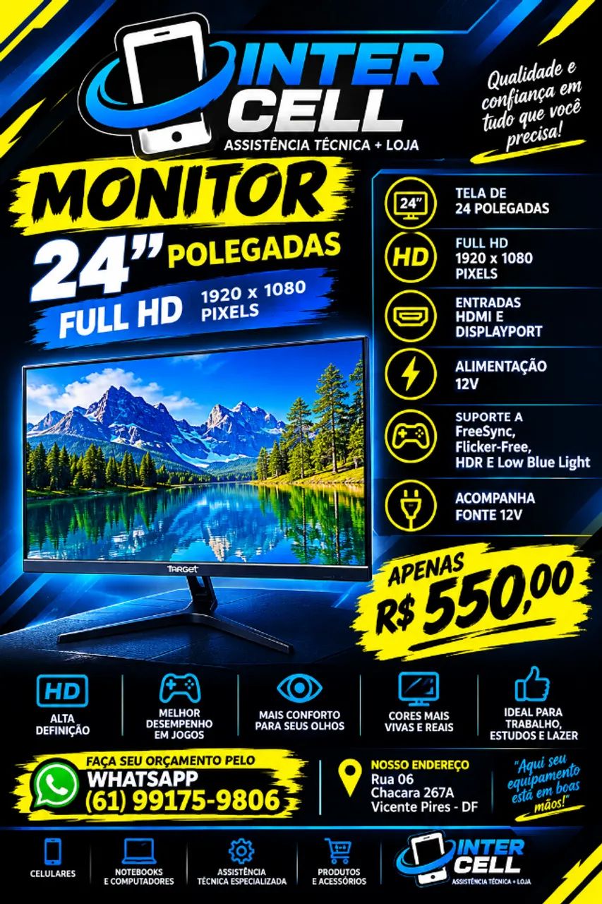 Monitor Target 24 polegadas Full HD (1920x1080 pixels) - 165hz - Foto 3