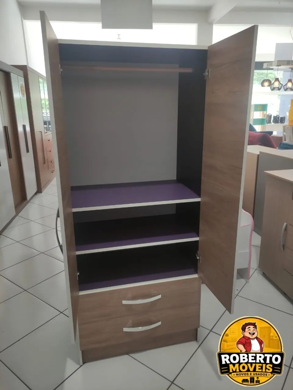 Guarda roupa solteiro 100% Mdf