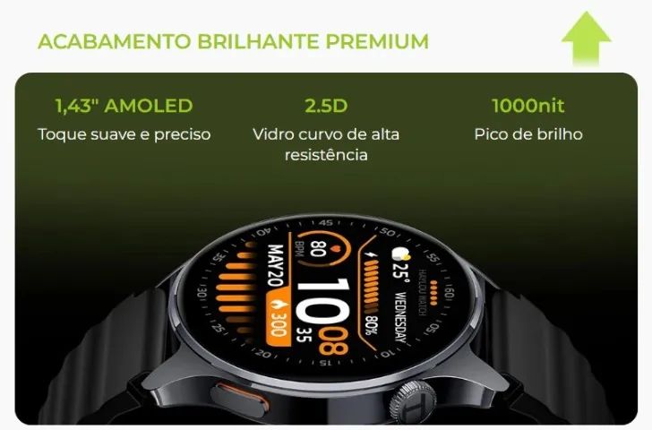 Smartwatch Haylou Watch 4S AMOLED + Pulseira Extra - Foto 4