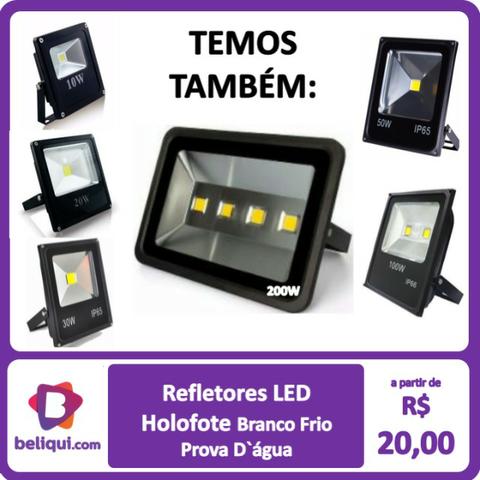 Refletor Led Holofote Bivolt Prova D'água Branco Frio 10W - Foto 2