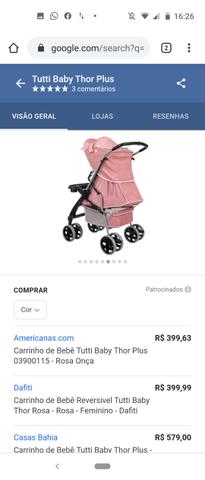 Vendo carrinho de bebê Tutti baby - Foto 3