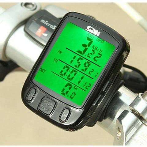 Velocímetro Ciclo Computador Bike Sensor Com Fio Luz Noturna