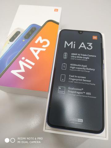 Mi A3 64 GB leitor biométrico na tela câmeras de 48 mpx