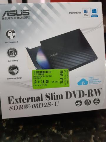 Gravador dvd externo Asus comprei por R$179,99 estou vendendo por R$100