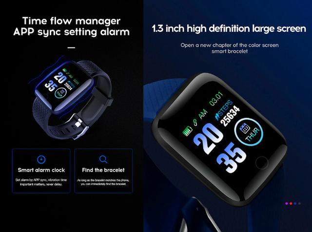 Entrega Grátis Maceió * Relógio Smartwatch Bakeey 116 Plus Batimentos Pressão Passos - Foto 3