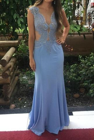 Vestido de festa longo usado só 1 vez, novinho -TAM P/36- Aluguel