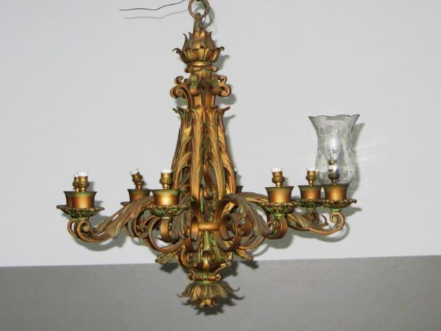Lustre em bronze médio