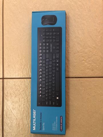 Teclado e Mouse sem Fio wireless Multilaser Novo
