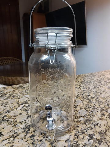 Vidro com torneira para chás, água saborizada, sucos - Foto 2