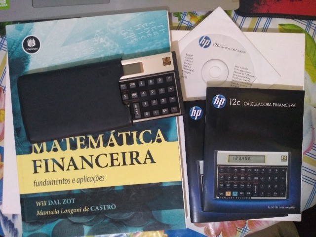 Calculadora HP 12C Gold + Livro Matemática Financeira Dal Zot
